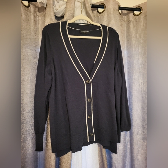 Lane Bryant Navy Button Down Sweater 22/24 - Picture 3 of 7